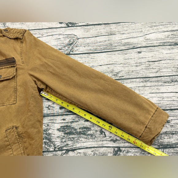Levi's Men's Canvas Full-Zip Five-Pocket Khaki Trucker Jacket, Size Medium - Picture 6 of 15